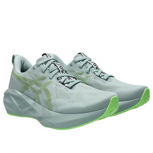 NEW ASICS men\'s novablast 5 shoe in cold moss/light orange main image 5